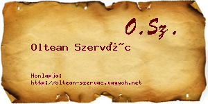 Oltean Szervác névjegykártya